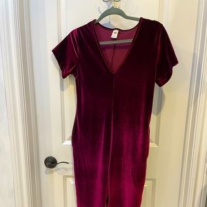 NWOT Smash & Tess red velvet Romper